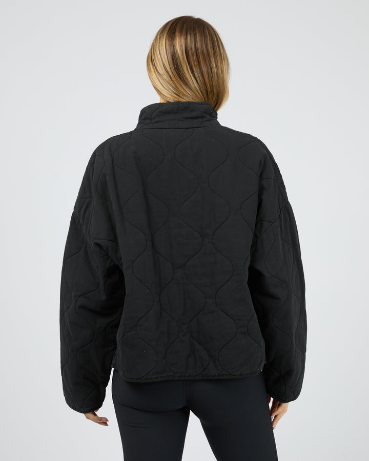 Pasadena Quilted Jacket Washed Black