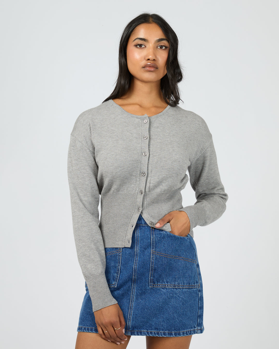 Patricia Cardigan Grey Marle