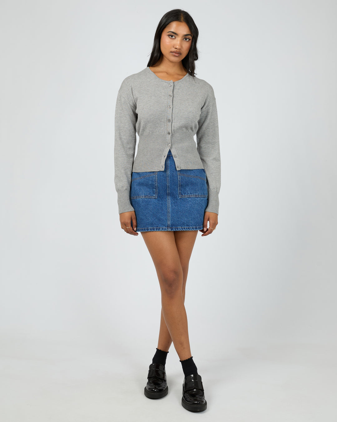 Patricia Cardigan Grey Marle