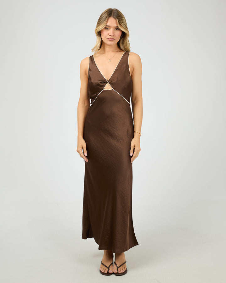 Postcard Maxi Dress Brown