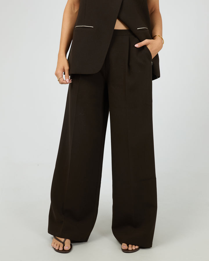 Postcard Wide Leg Pant Brown