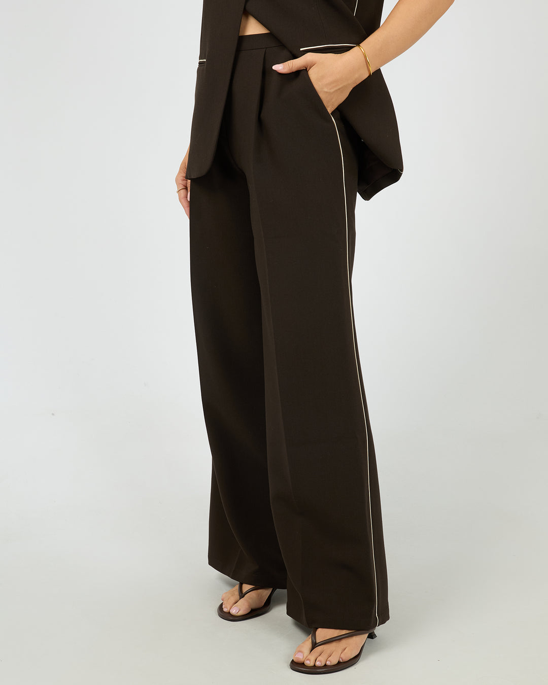 Postcard Wide Leg Pant Brown
