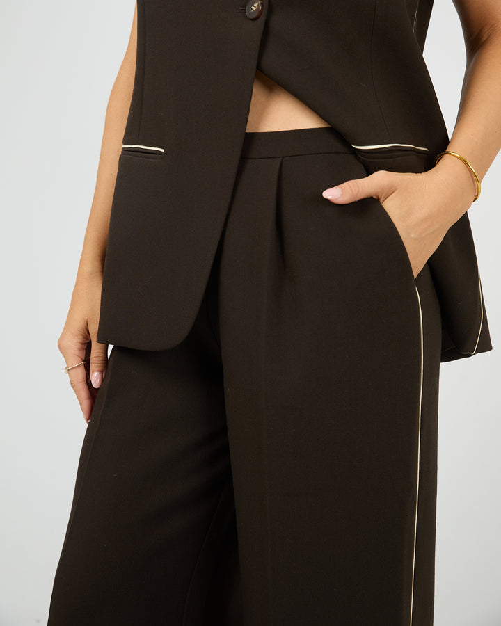 Postcard Wide Leg Pant Brown