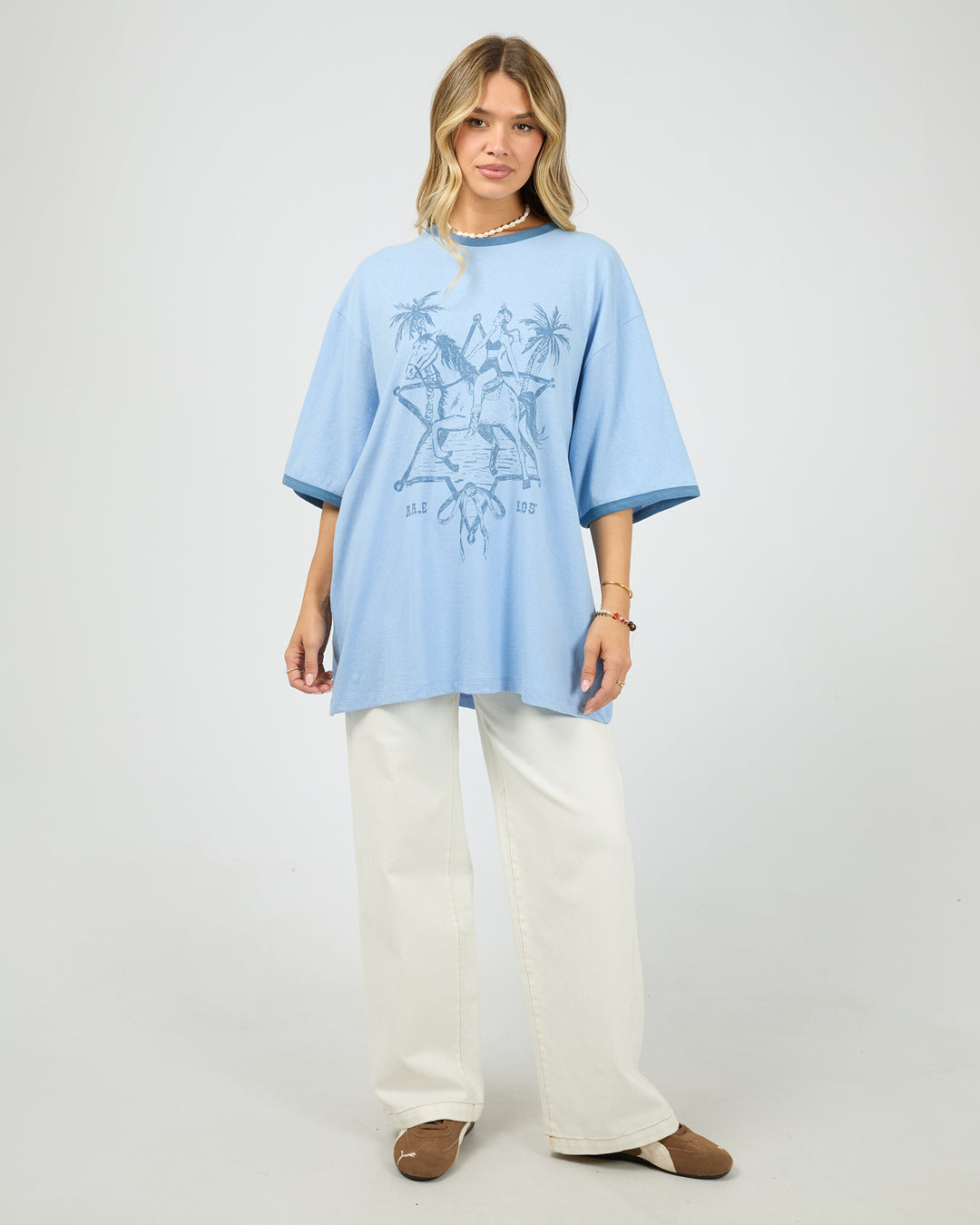 Pony Island Tee Light Blue