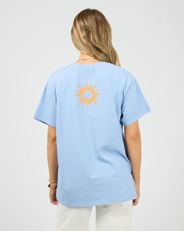 Calamity Sun Relaxed Tee Light Blue