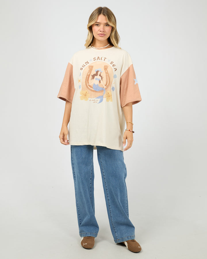 Sun Salt Sea Oversized Tee Vanilla