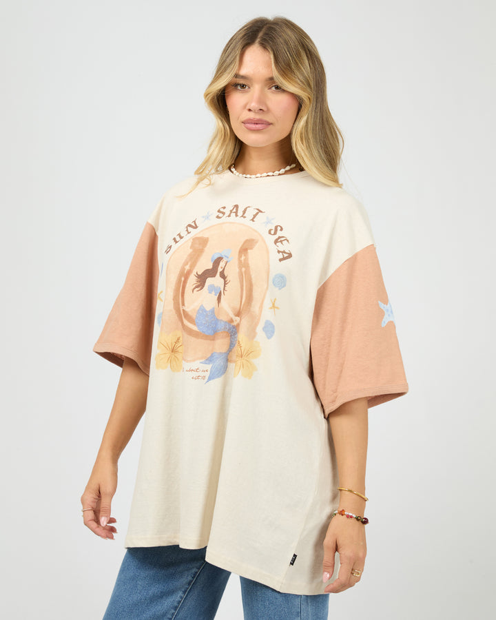 Sun Salt Sea Oversized Tee Vanilla
