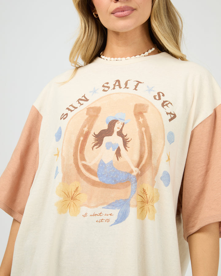 Sun Salt Sea Oversized Tee Vanilla