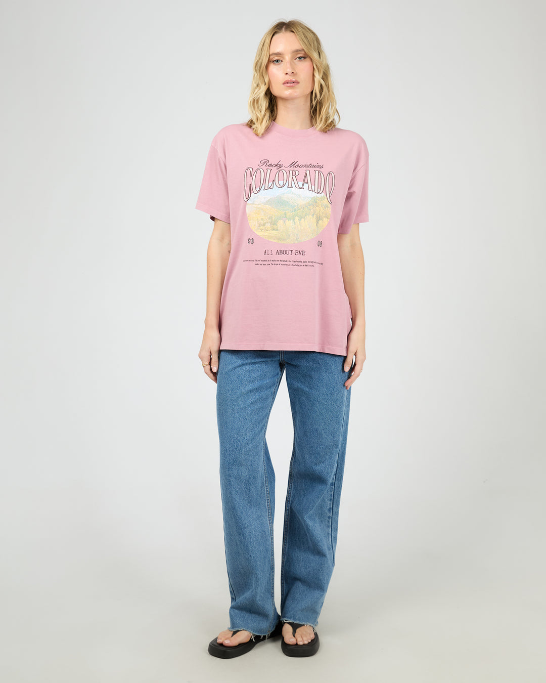 Rocky Mountains Relaxed Tee Quartz Pink