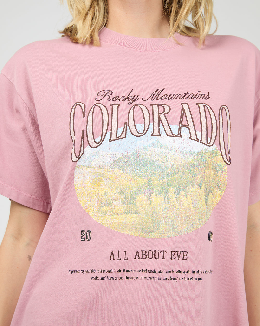 Rocky Mountains Relaxed Tee Quartz Pink