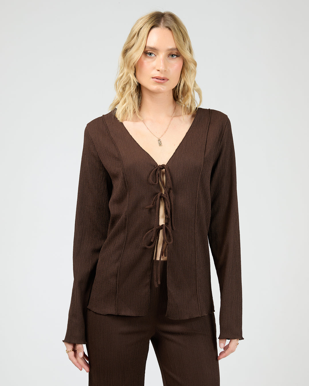 Shania Knit Top Brown