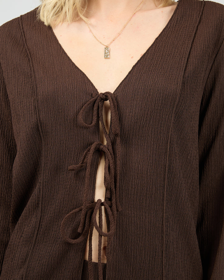 Shania Knit Top Brown