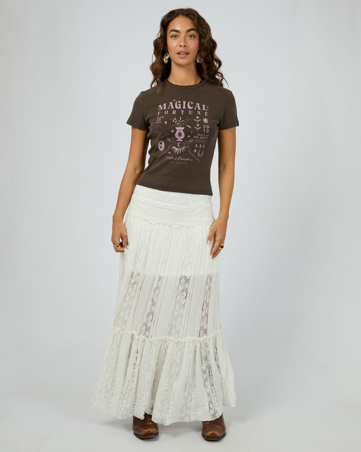 Jessie Maxi Skirt Vintage White