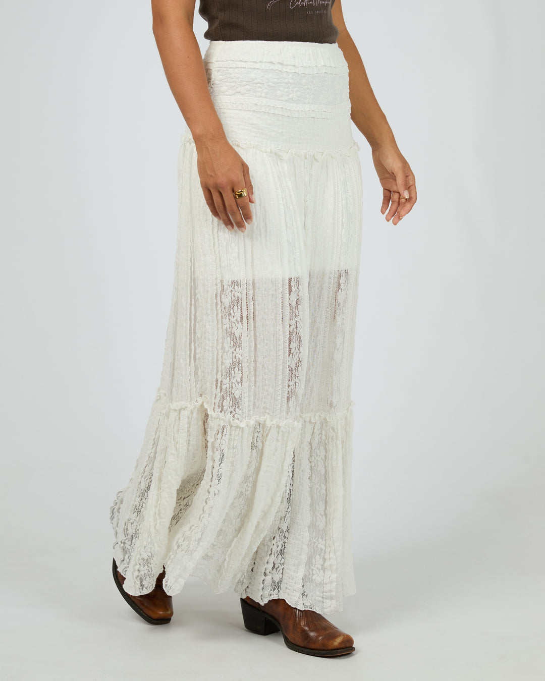 Jessie Maxi Skirt Vintage White