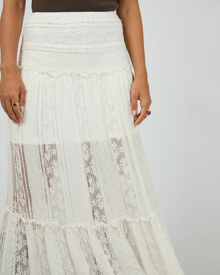 Jessie Maxi Skirt Vintage White
