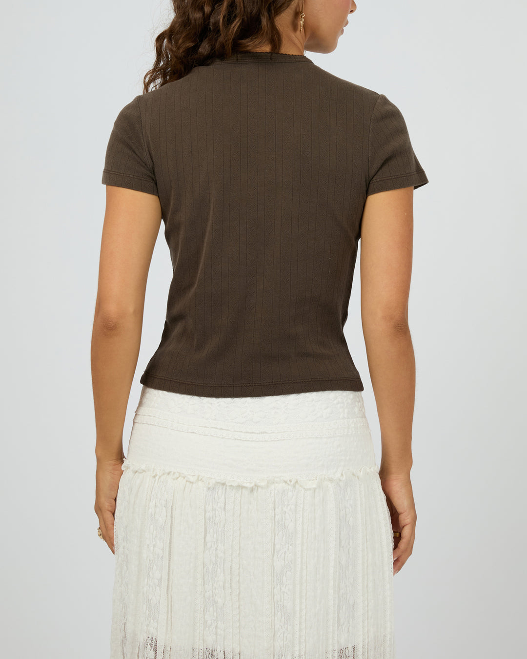 Fortune Baby Tee Brown