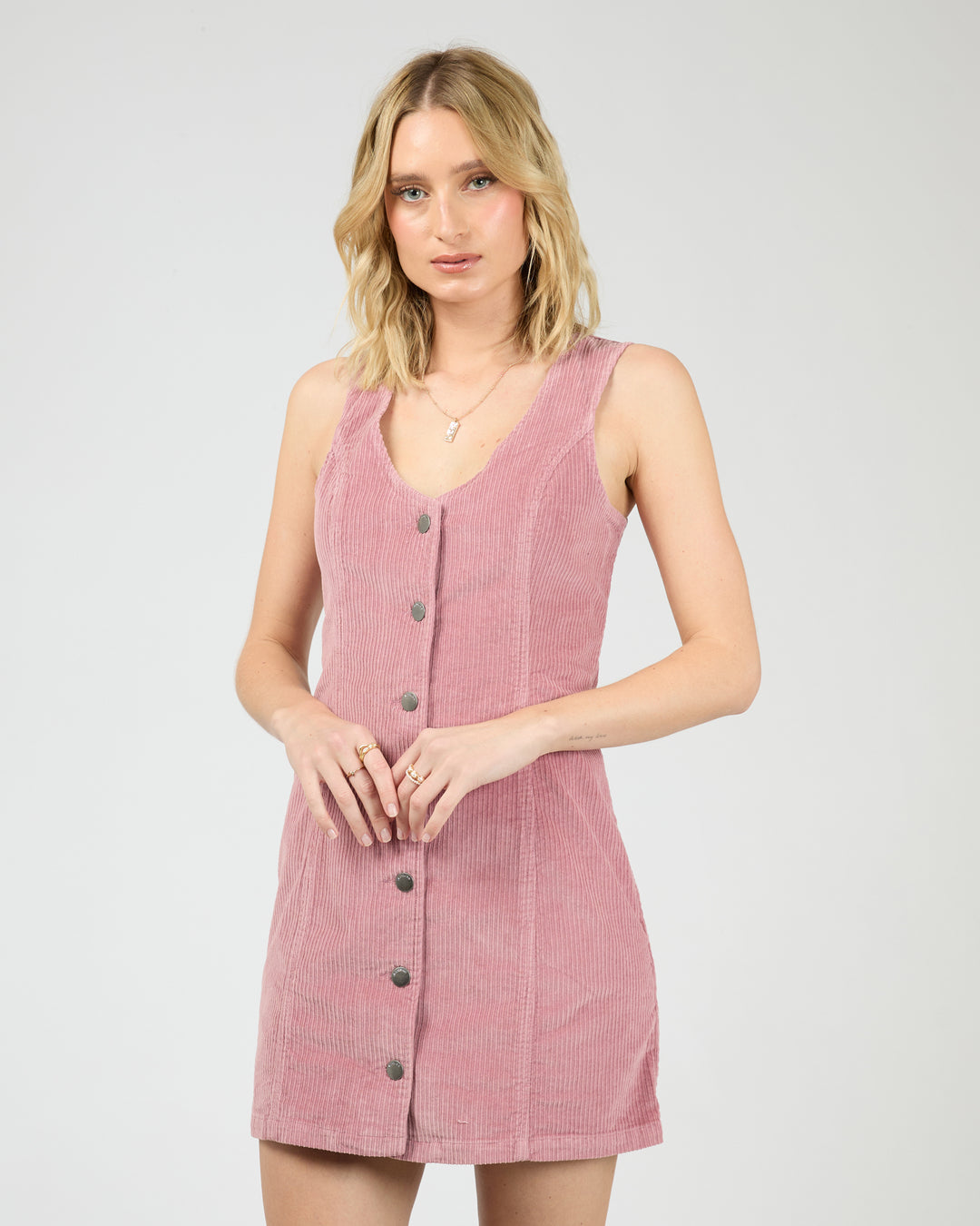 Bailey Cord Dress Quartz Pink