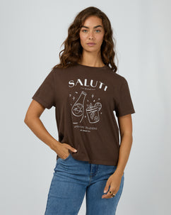 Saluti Regular Tee Brown