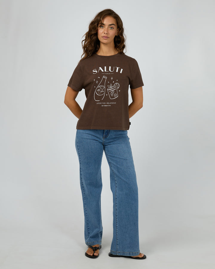 Saluti Regular Tee Brown