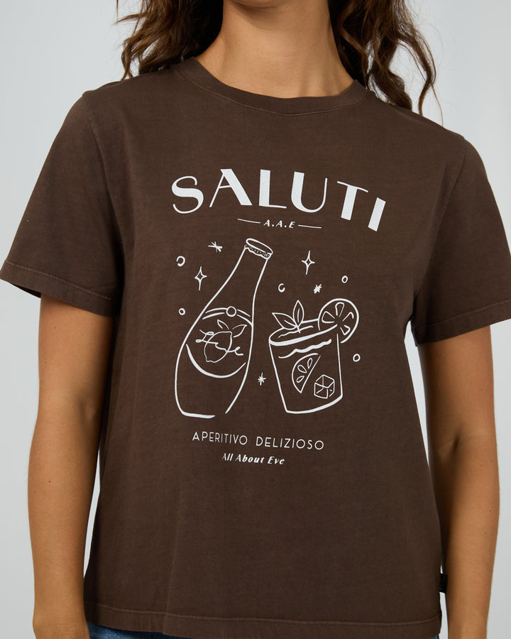 Saluti Regular Tee Brown