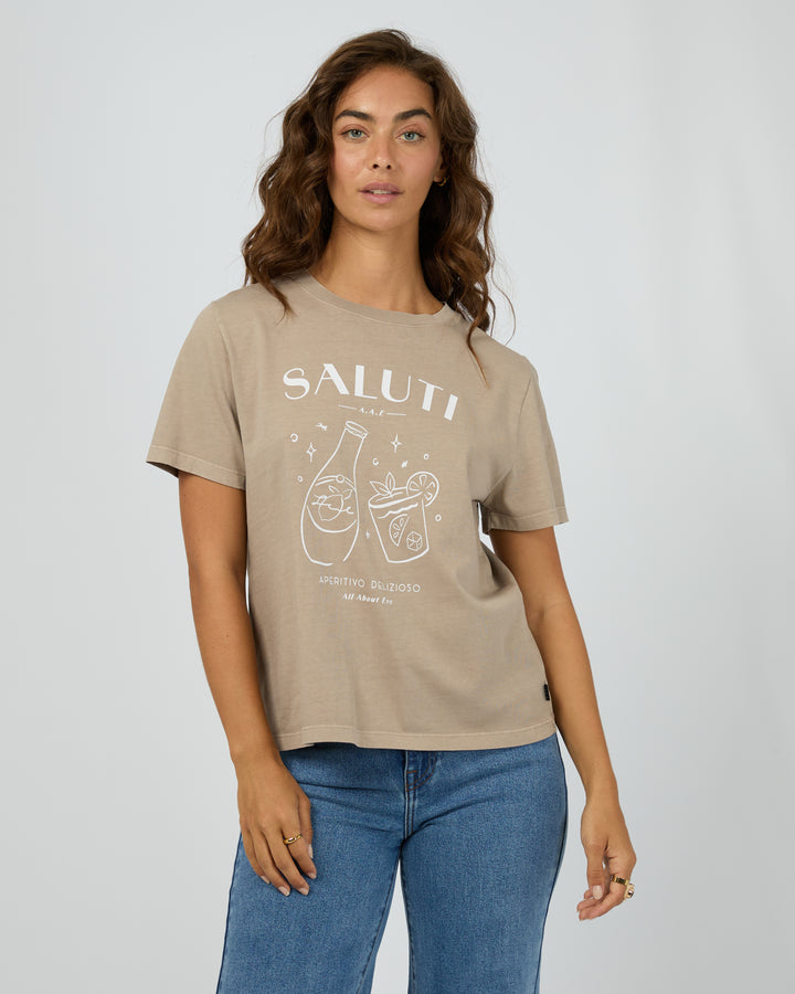 Saluti Regular Tee Stone