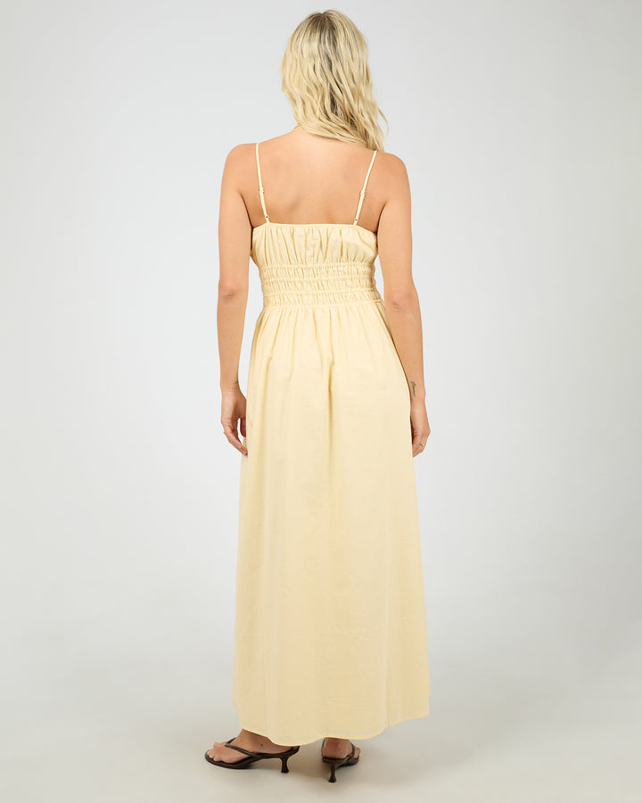 Alessa Linen Maxi Dress Yellow