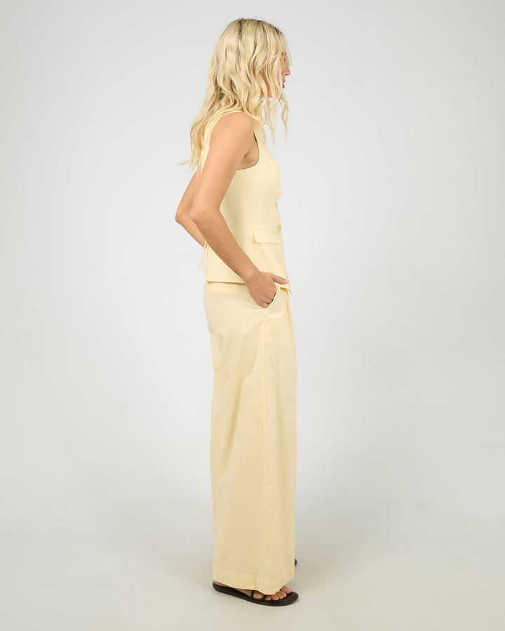 Alessa Linen Vest Yellow