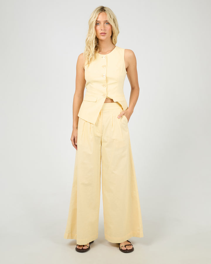 Alessa Linen Pant Yellow