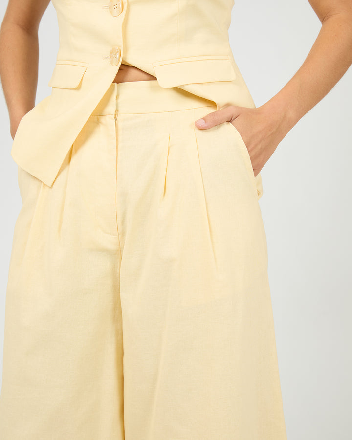Alessa Linen Pant Yellow