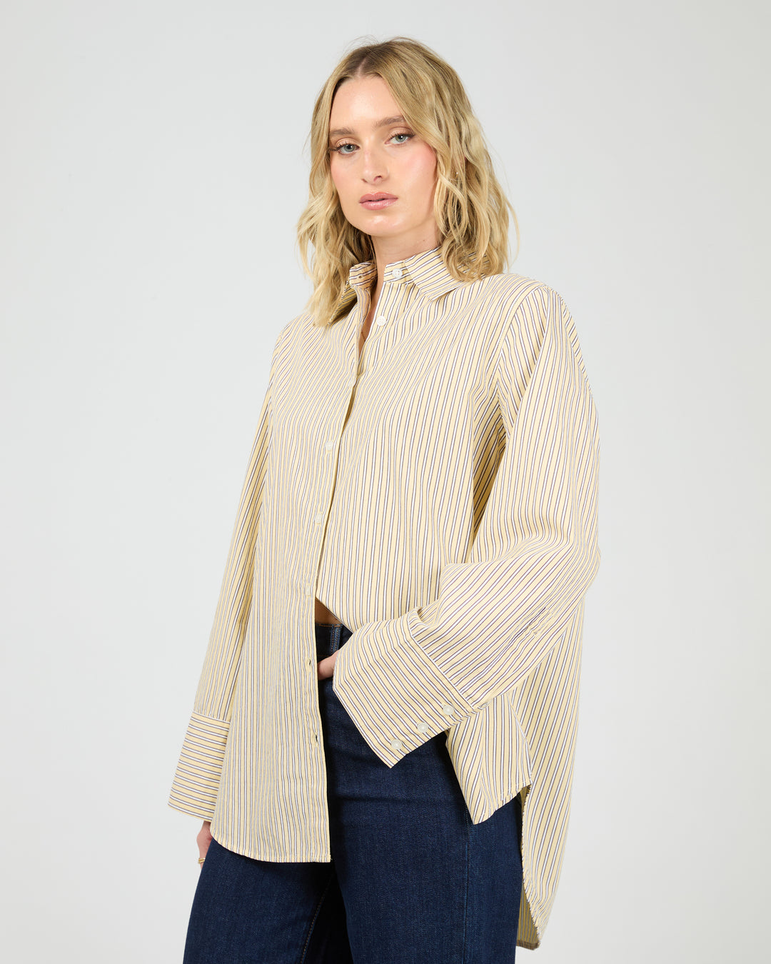 Nara Stripe Shirt Yellow