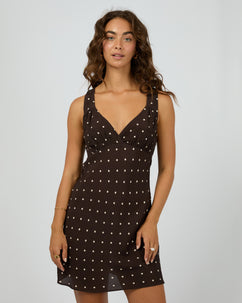 Emelia Mini Dress Brown