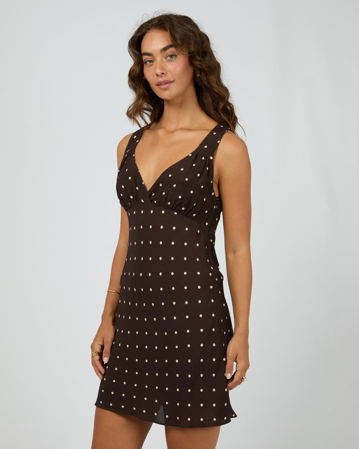 Emelia Mini Dress Brown