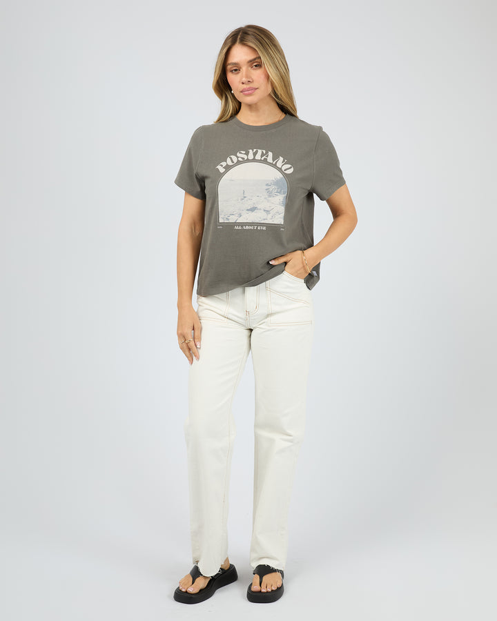 Positano Regular Tee Charcoal