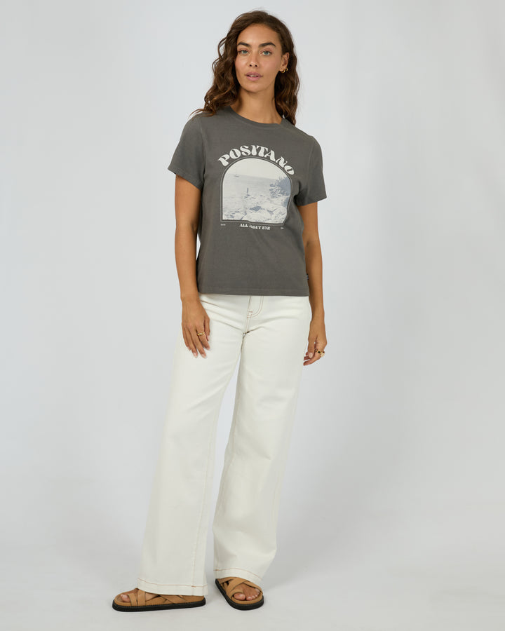 Positano Regular Tee Charcoal