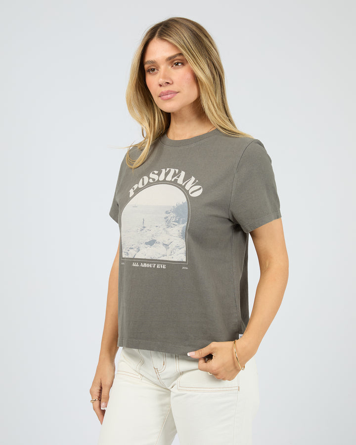 Positano Regular Tee Charcoal