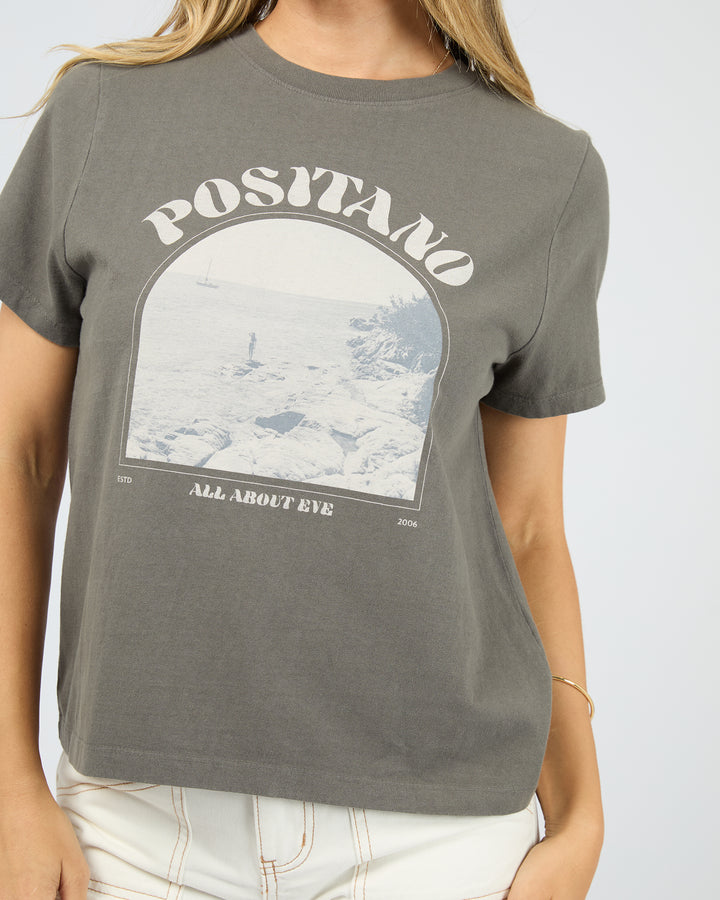 Positano Regular Tee Charcoal