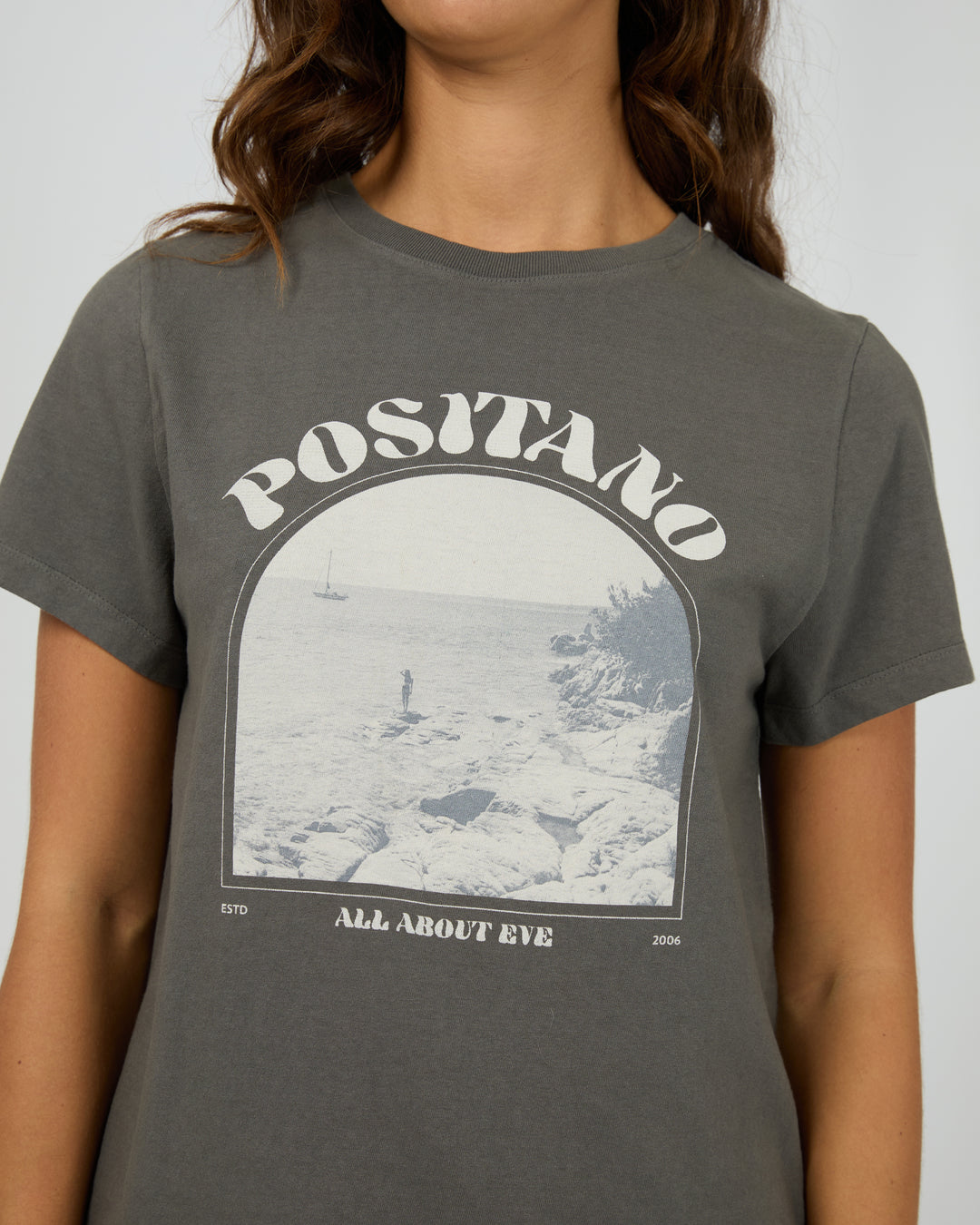 Positano Regular Tee Charcoal