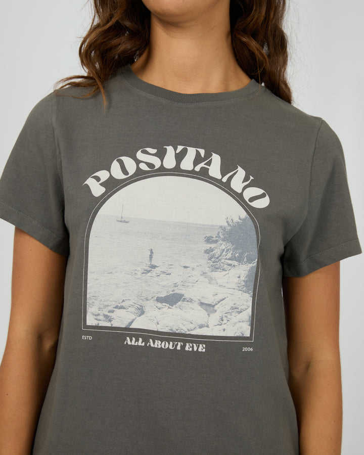 Positano Regular Tee Charcoal