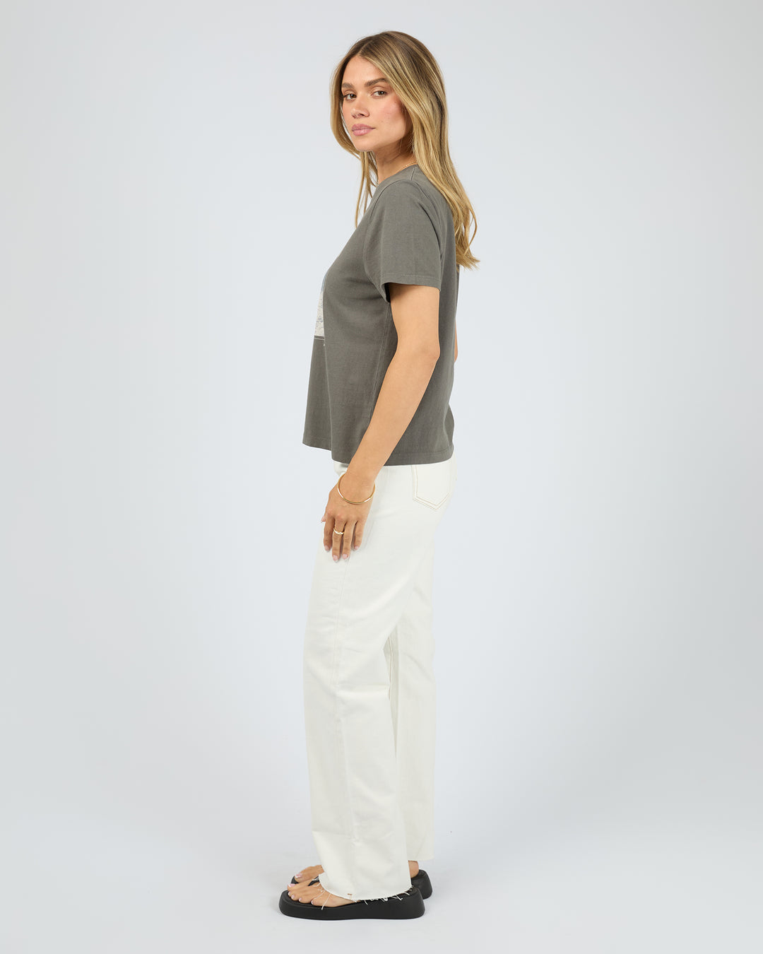 Positano Regular Tee Charcoal