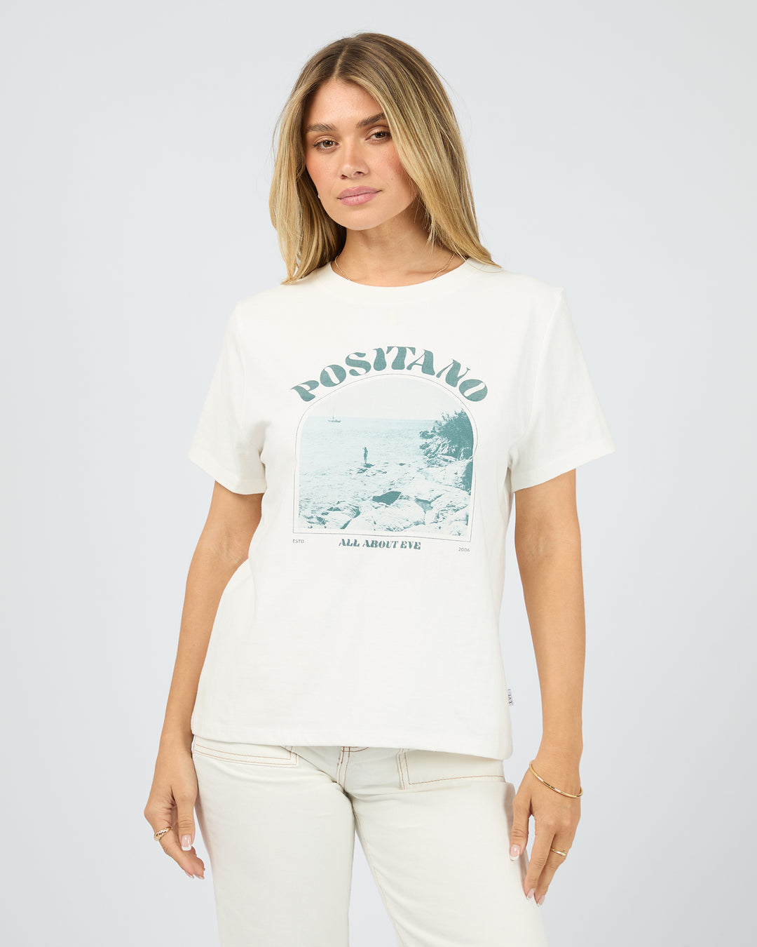 Positano Regular Tee Vintage White