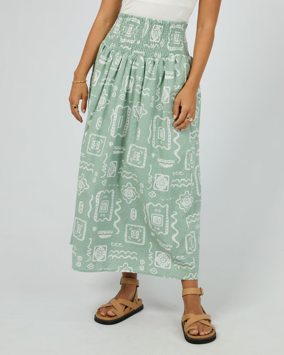 Lucia Maxi Skirt Sage