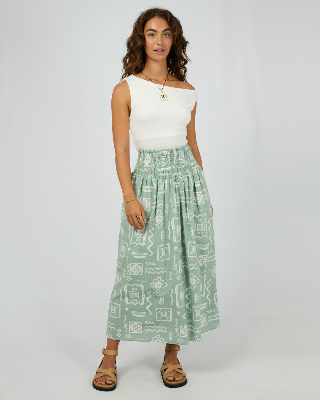 Lucia Maxi Skirt Sage