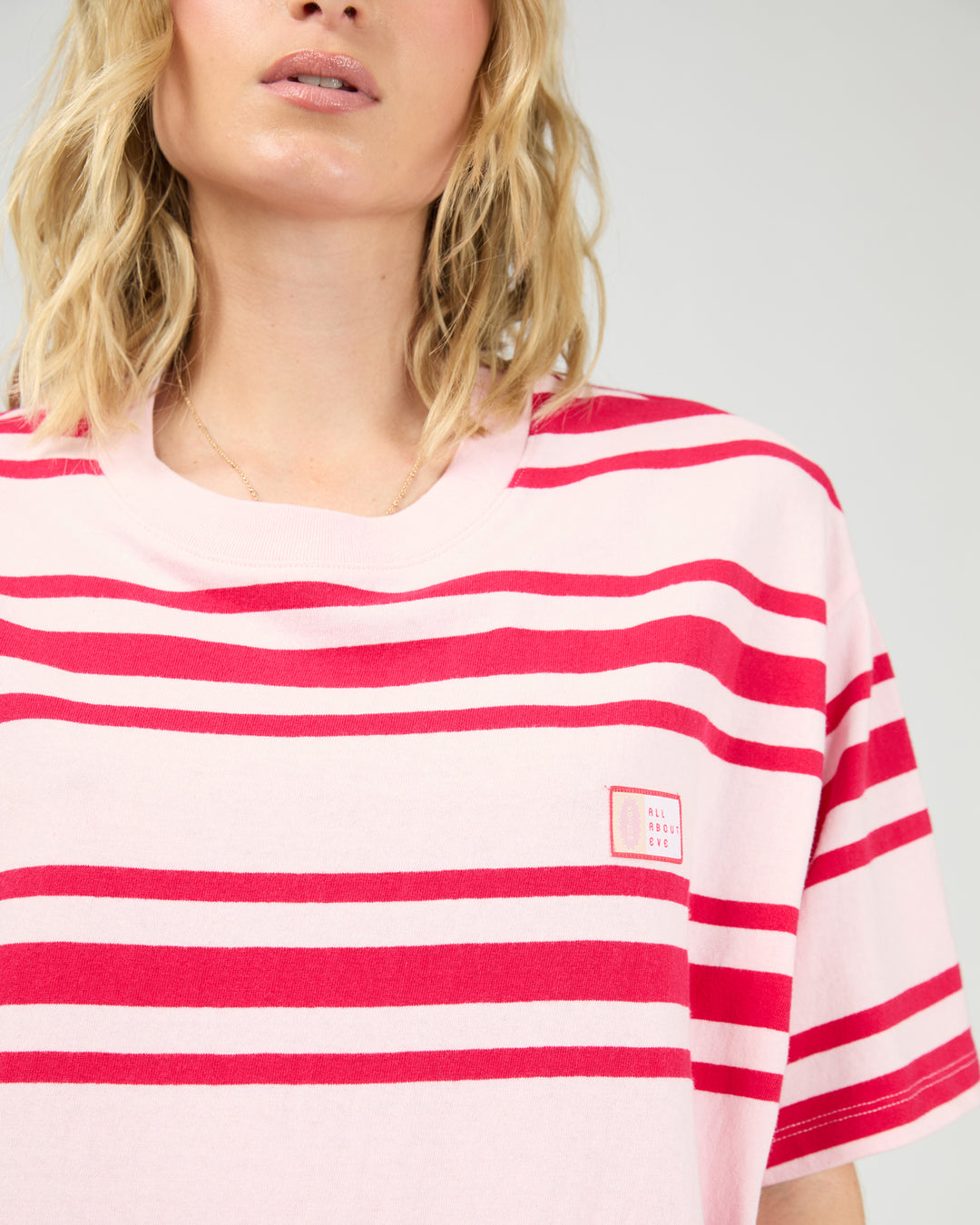 Ruby Crop Relaxed Tee Red