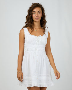 Dusty Mini Dress White