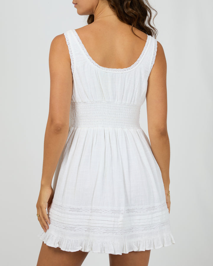 Dusty Mini Dress White