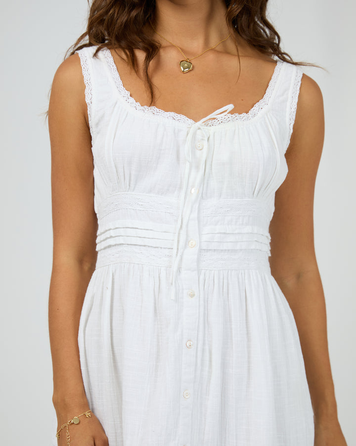 Dusty Mini Dress White