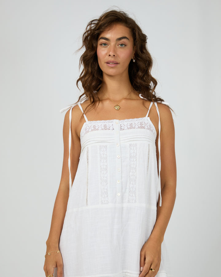 Dusty Maxi Dress White