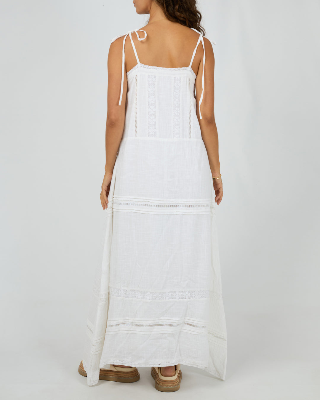 Dusty Maxi Dress White
