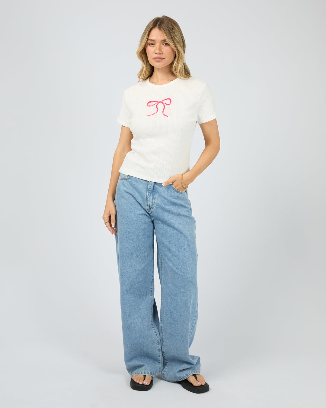 Postale Baby Tee Vintage White