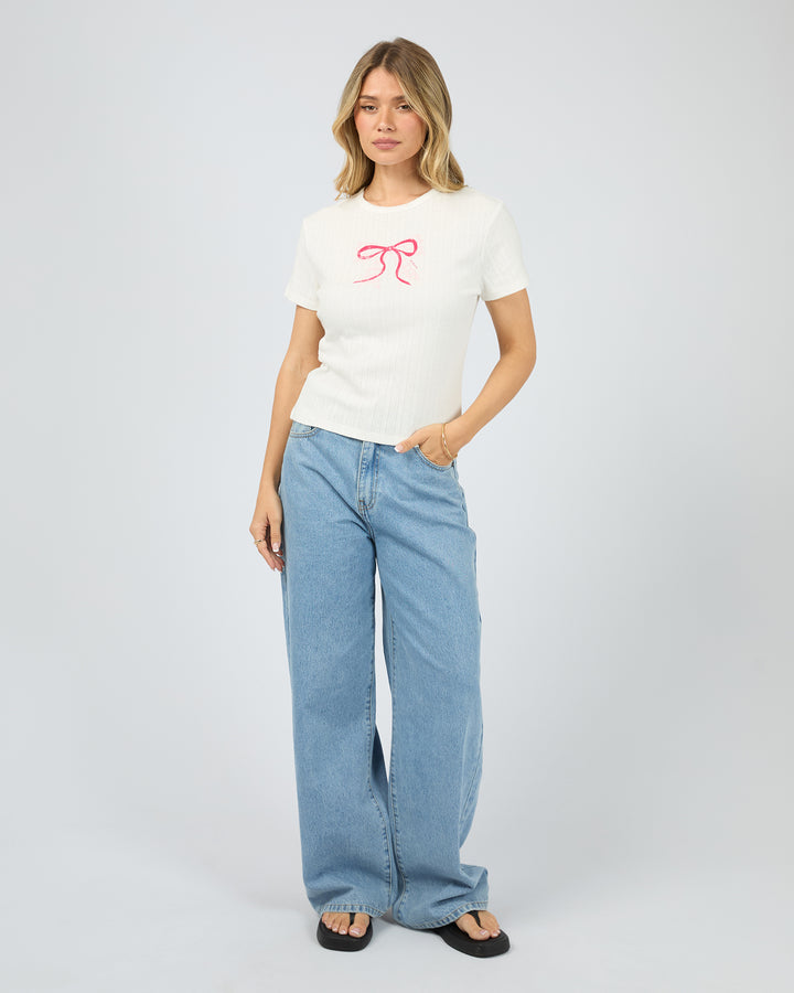 Postale Baby Tee Vintage White